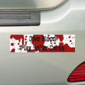 Geef het Spel Roller Derby van het Bloed Bumpersti Bumpersticker (Op auto)