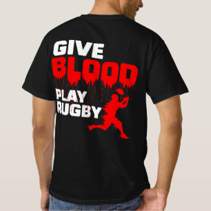 Geef het spel Rugby van het Bloed T-shirt