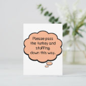 Geef het Turkije en het stuwen. Briefkaart (Staand voorkant)