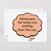 Geef het Turkije en het stuwen. Briefkaart (Voorkant / Achterkant)