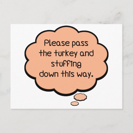 Geef het Turkije en het stuwen. Briefkaart (Voorkant)