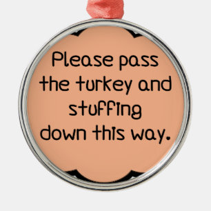 Geef het Turkije en het stuwen. Metalen Ornament