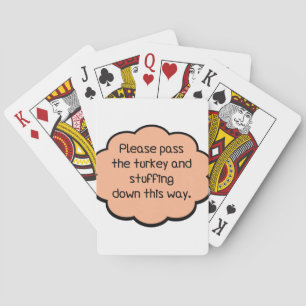 Geef het Turkije en het stuwen. Pokerkaarten