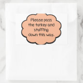 Geef het Turkije en het stuwen. Rechthoekige Sticker (Tas)