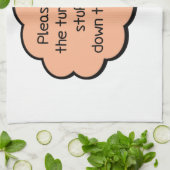 Geef het Turkije en het stuwen. Theedoek (Gevouwen)