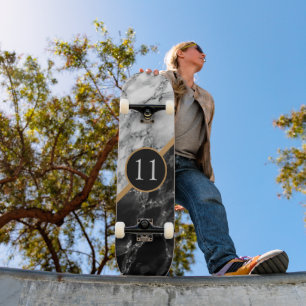 Geef het zwarte witte marmer van de Birthday Skate Skateboard