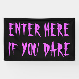Geef hier op als je buitenshuis naar huis bent ges spandoek