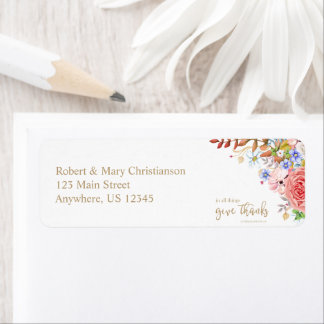 Geef in alle gevallen Bedankt - 1 Thes 5:18 Etiket