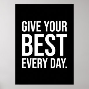 Geef je best elke dag - succes Motivatie Poster
