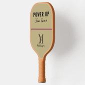Geef je game meer kracht | Elegant Monogram Zand E Pickleball Paddle (Links)