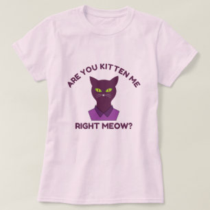 Geef je me een poesje... Funny Cat Pun Quote T-shirt
