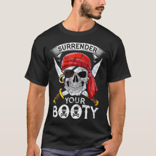 Geef je romige piraatschedel over t-shirt