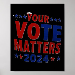 Geef je stem kracht bij de Amerikaanse verkiezinge Poster