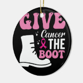 Geef kanker de bootborstkankerbewustzijn keramisch ornament (Links)
