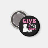 Geef kanker de bootborstkankerbewustzijn magneet (Voorkant / Achterkant)