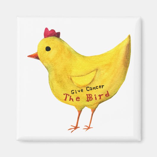 Geef Kanker de Vogelmagneet Magneet (Voorkant)