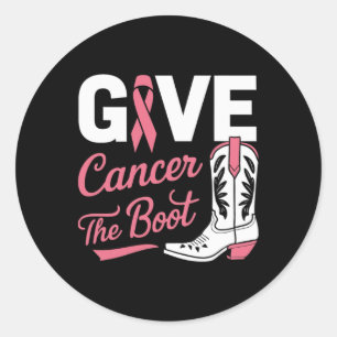 Geef Kreeft De Boot Cowgirl Borstkanker Roze Ri Ronde Sticker