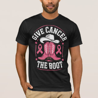 Geef Kreeft de Boot – Roze Cowboy Boots Borst Ca T-shirt