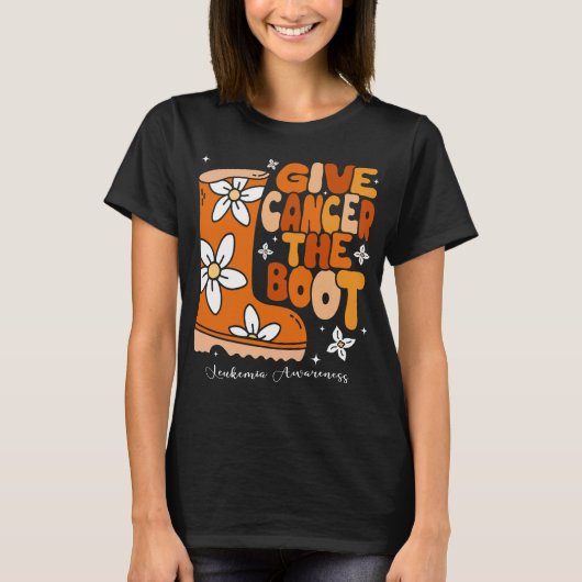 Geef leukemie het Boot Shirt (Voorkant)
