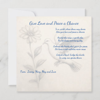 Geef liefde en vrede een kans. Mondiale Harmonie: Kaart