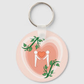 Geef liefde Hart Sleutelhanger (Voorkant)