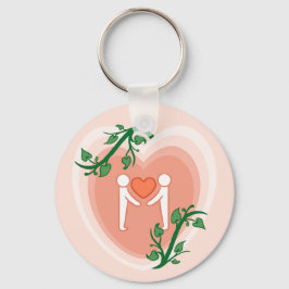 Geef liefde Hart Sleutelhanger