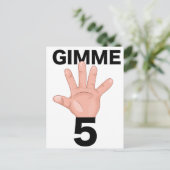 Geef me 5 briefkaart (Staand voorkant)