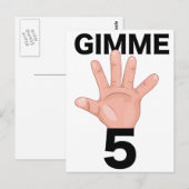 Geef me 5 briefkaart (Voorkant / Achterkant)