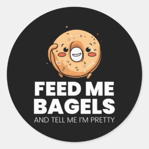 Geef me bagels en zeg dat ik  ben ronde sticker