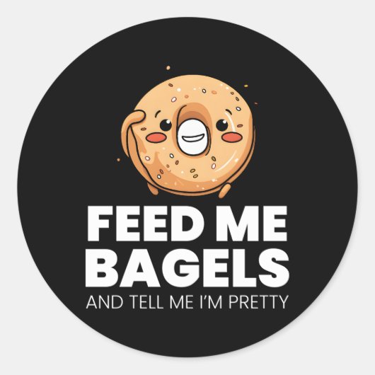 Geef me bagels en zeg dat ik  ben ronde sticker (Voorkant)