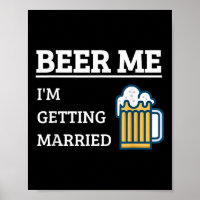 Geef me bier, ik ga trouwen, grappige bruidegom vr