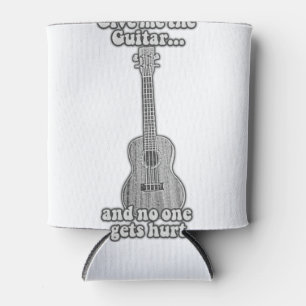 Geef me de gitaar en niemand raakt gewond. B & W Blikjeskoeler
