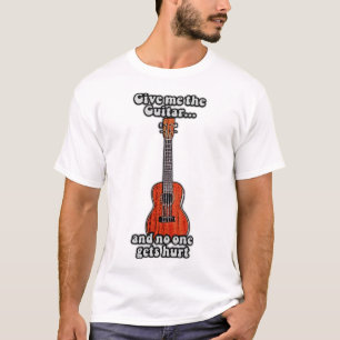 Geef me de gitaar en niemand wordt gekwetst. kleur t-shirt