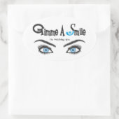 Geef me een glimlach ovale sticker (Tas)