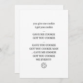 Geef me een koekje, ik heb je koekje feestdagenkaart (Voorkant / Achterkant)