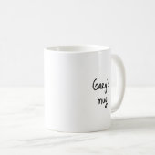 Geef me een minuutje, ik denk aan hersenbelasting koffiemok (Voorkant rechts)