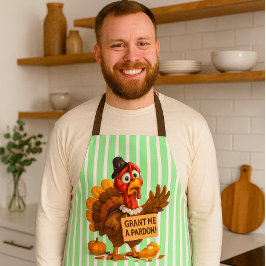 Geef me een pardon - Grappig Turkije. Thanksgiving Schort