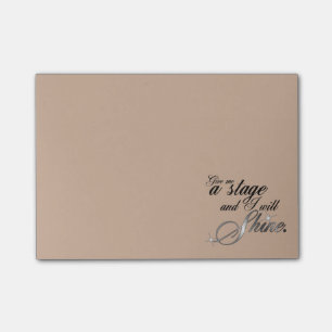 Geef me een podium en ik zal schitteren post-it® notes