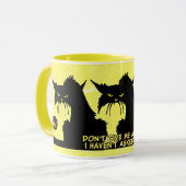  Geef me geen advies over zwarte kat gele Mok (Voorkant links)