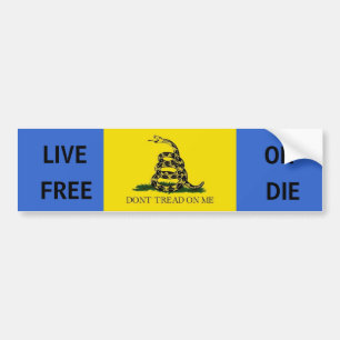 Geef me geen trede, LEVEN, VRIJ OF STEREN Bumpersticker