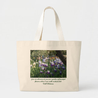 Geef me geodoriseerd bij zonsopgang een tuin van b grote tote bag