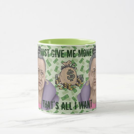Geef me gewoon geld mok (Midden)