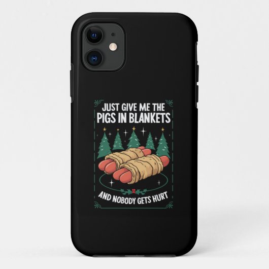 Geef me gewoon varkens in dekens hilarisch kerstfe Case-Mate iPhone case (Achterkant)