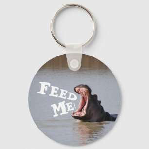 Geef me het voer! Hippo Sleutelhanger