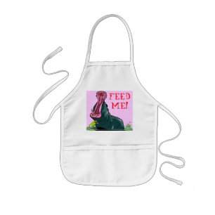 Geef me het voer! - Hungry Hippo - Apron 4 Kinder Schort