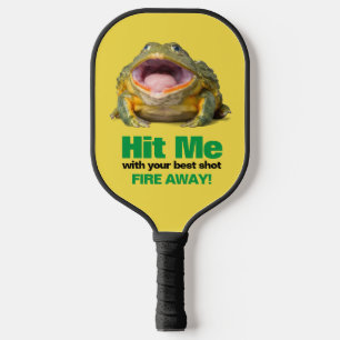 Geef me je beste schitterende mond-kikker. pickleball paddle