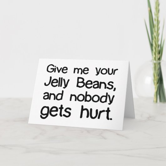 Geef me je jelly beans feestdagen kaart (Voorkant)