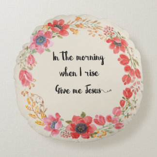 Geef me Jesus Hymn Quote Pillow Rond Kussen