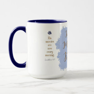 "Geef me Jezus" 15 oz Combo Mok (marine/blauw)