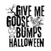 Geef me kippenvel halloween retro t-shirt